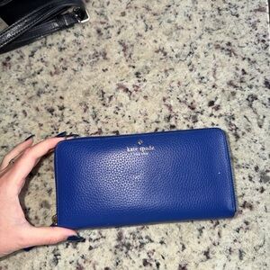 Kate Spade Royal Blue Leather Wallet